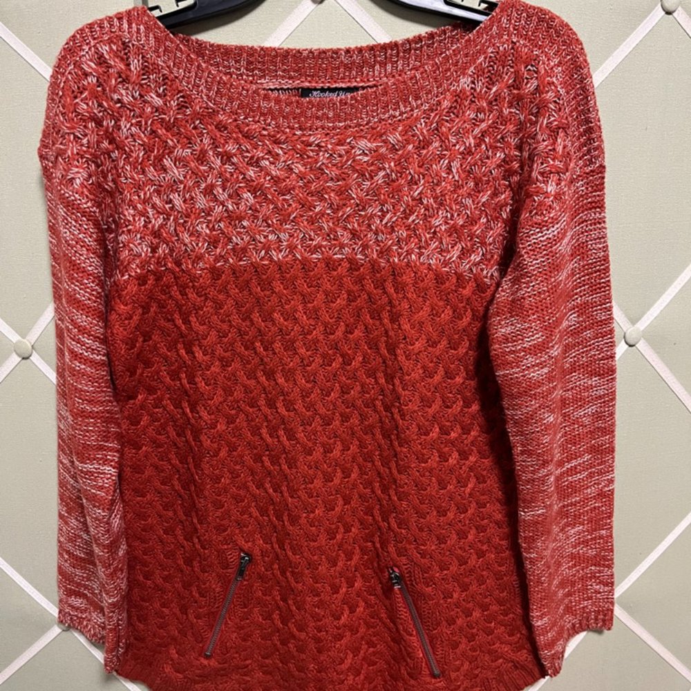 Hooked Up by I.O.T Orange Sweater